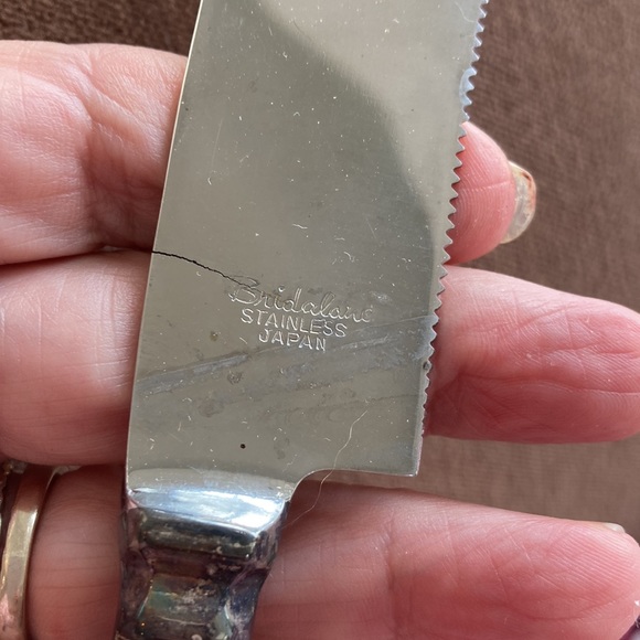 Bridalane stainless steel heavy cake or set big knife. Olde patina. - Picture 2 of 5